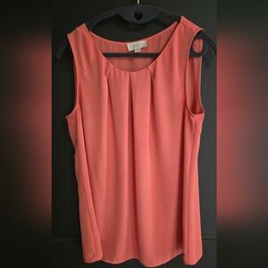 LOFT Coral Sleeveless Top